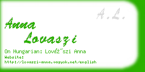 anna lovaszi business card